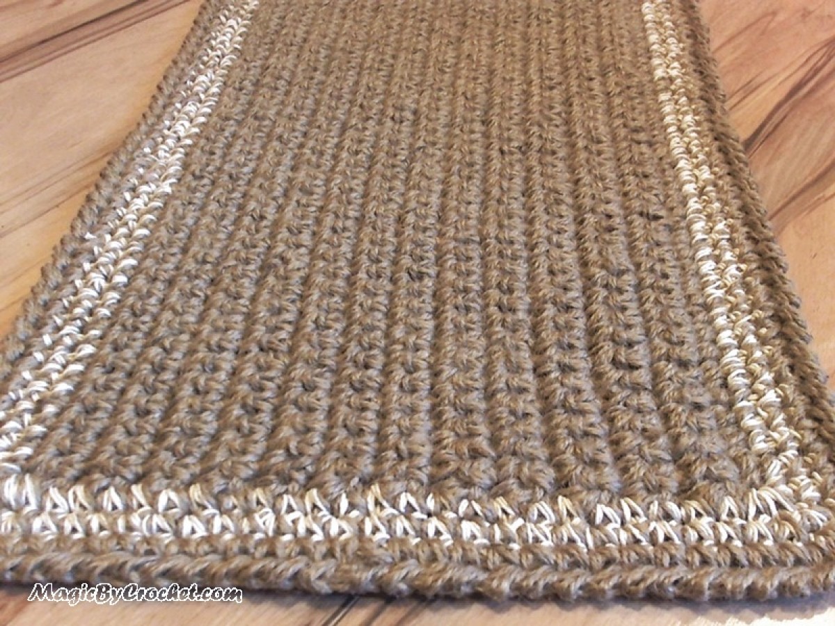 Jute Doormat, Crochet Rug, Door Rug Handmade Welcome Rug, no.011