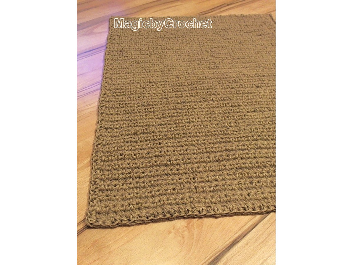 Large Doormat, Crochet jute Door Rug, Handmade Carpet, 4 x 2 ft, no.021