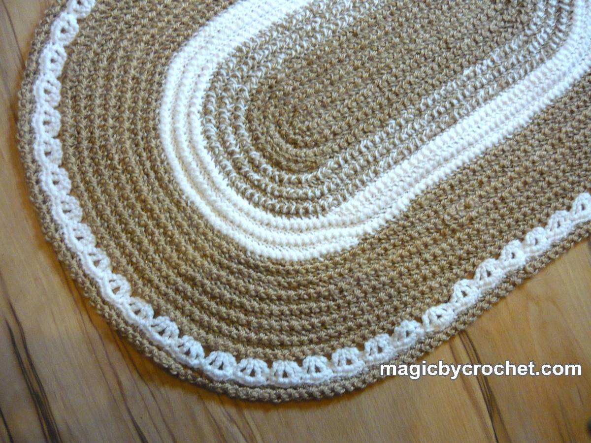 Oval Braided Rug, Oval jute rug, 2x3 ft Rug, Crochet Rug , Handmade rug, no.008
