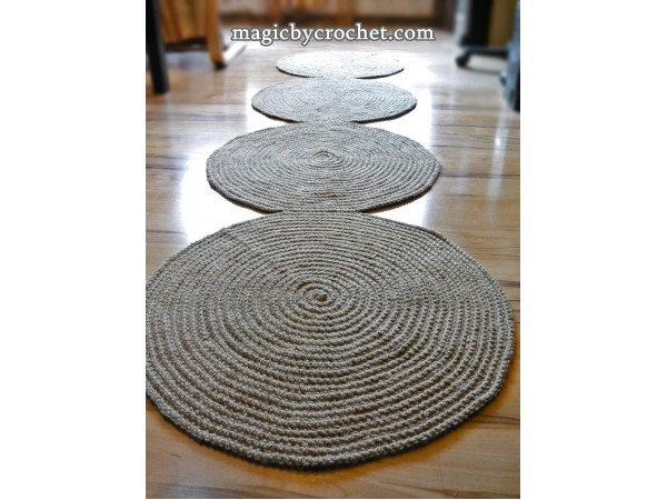 Hallway Braided Rug 8 ft rug, Jute rug, Long Runner rug, Jute runner rug, no.037
