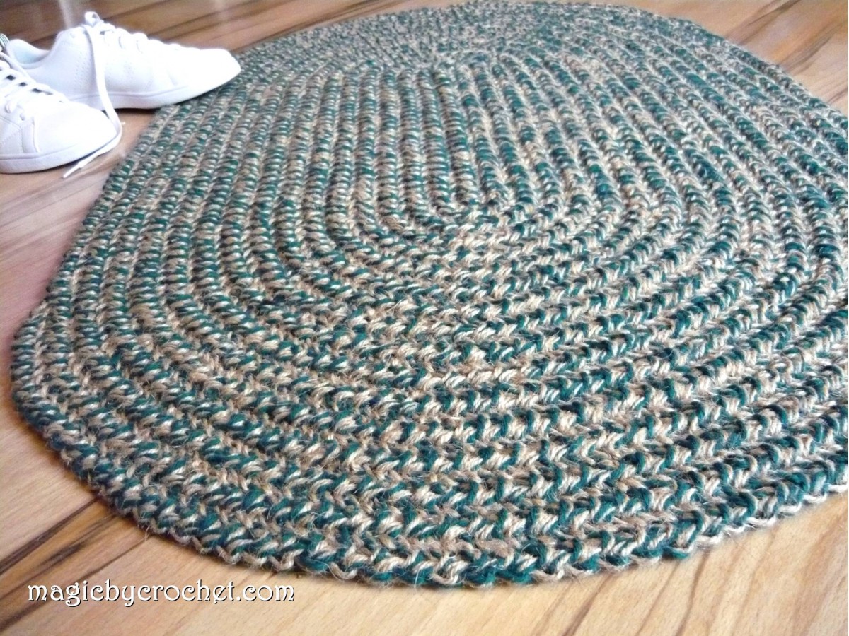 Rustic rug, Natural, Jute rug, Accent rug, Custom color, Oval rug, Braided style, no.062