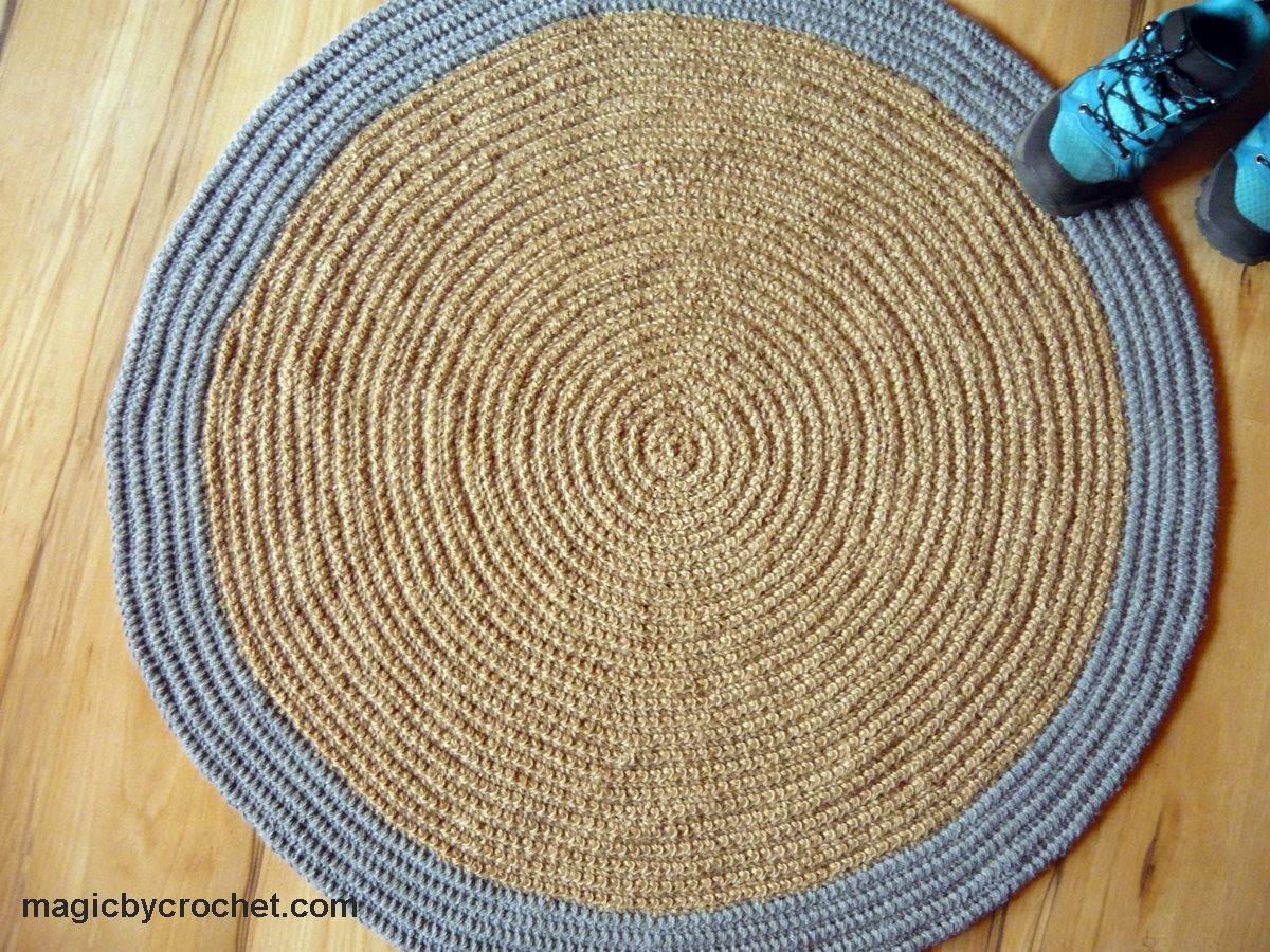 Modern Area Rug, Round rug, Jute rug, 3 ft rug, Pet friendly rug, Handmade rug, no.099