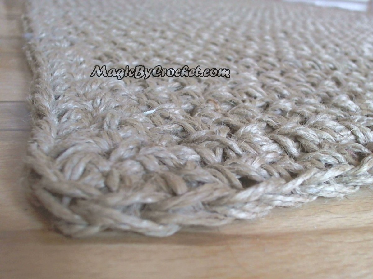 Natural rug, Fiber Rug, Crochet rug Jute Rug, Throw rug, Scandinavian home decor 120 x 90 cm, no.022