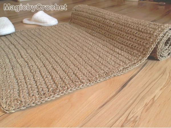 Natural rug, Fiber Rug, Crochet rug Jute Rug, Throw rug, Scandinavian home decor 120 x 90 cm, no.022