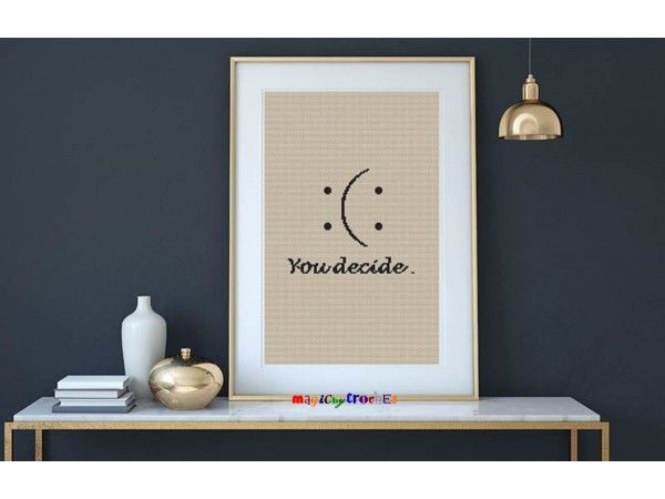 Motivational cross stitch, PDF download, Modern, Poster Cross stitch pattern, No.058