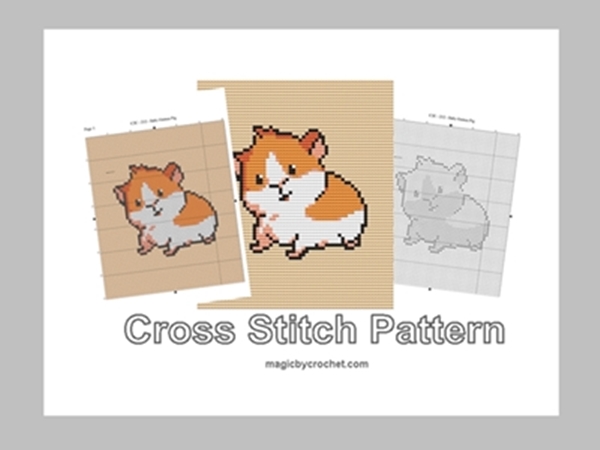 Baby Guinea Pig, Cross Stitch Pattern, Cute Baby Animnal, PDF Chart, No.212