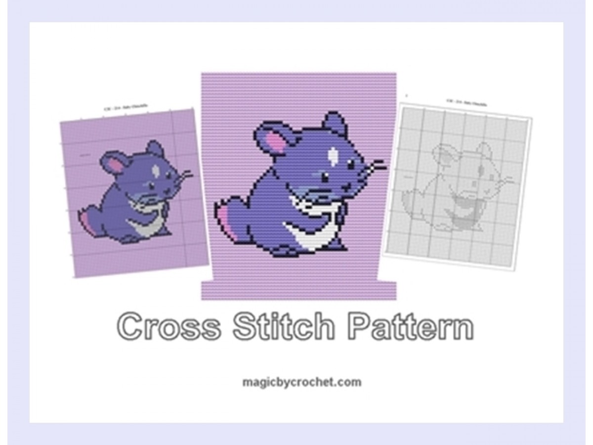 Baby Chinchilla, Cross Stitch Pattern, Cute Baby Animnal, PDF Chart, No.214