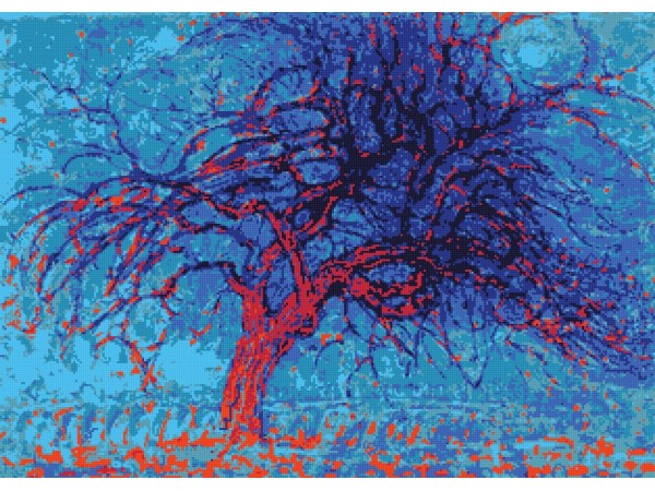 Large Cross Stitch Art, Cross Stitch Pattern, PDF Instant Download, Famous Paintings - Piet Mondrian, No. 331